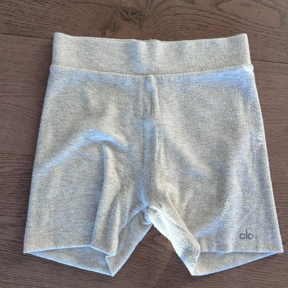 Alo High-Waist Me Time Short XXS in Oatmeal Heather